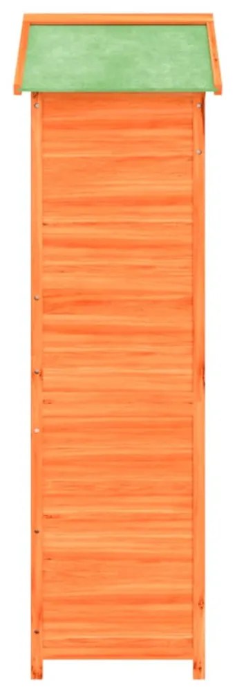 barna tömör fenyőfa kerti szerszámtároló 120 x 53,5 x 170 cm