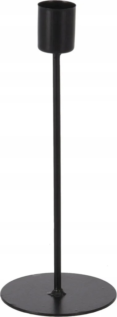 Loft Fém Gyertyatartó fekete, lábbal 20 cm