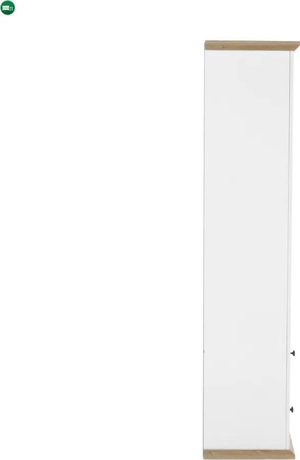 Vitrin MZ5, fehér/grand tölgy, LEON