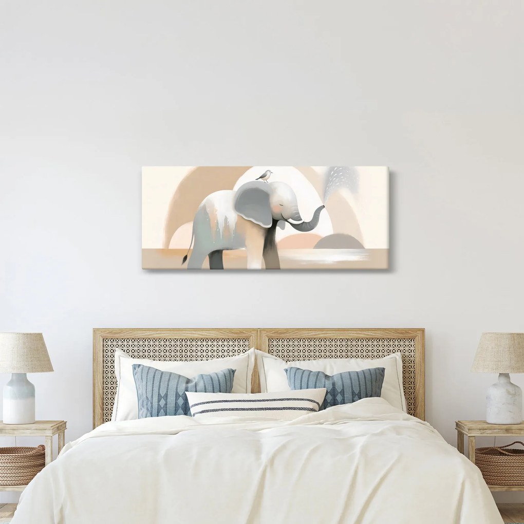 Kép - Elefánt pasztell színekben (120x50 cm)