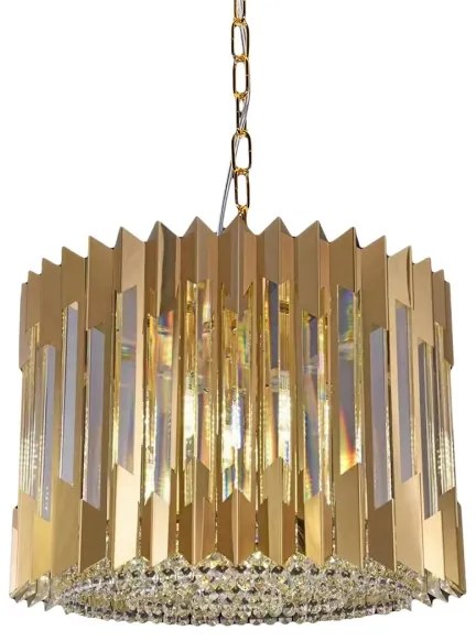 Csillár láncon RITZ 7xE14/40W/230V átm. 42 cm arany