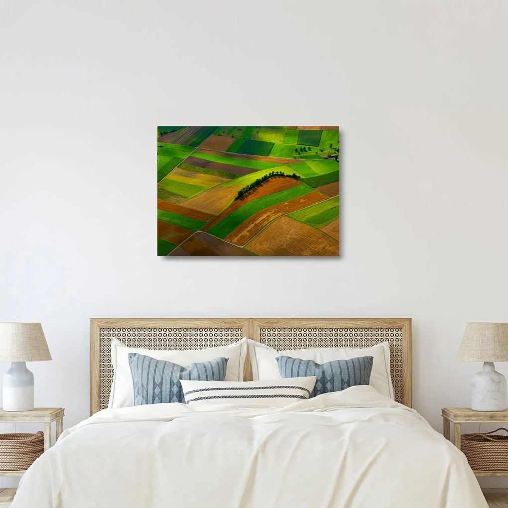 Kép - Mezők, rétek (üvegen) (70x50 cm)