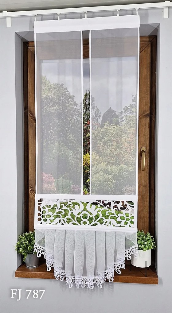 Kész függöny áttört és fodros képernyőpanel FJ787 60cm x 135cm