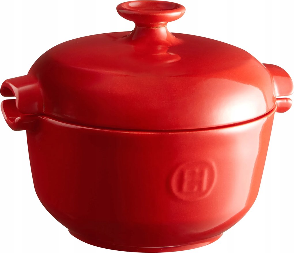Emile Henry Kitchen Kerámia Rizsfőző Edény Piros