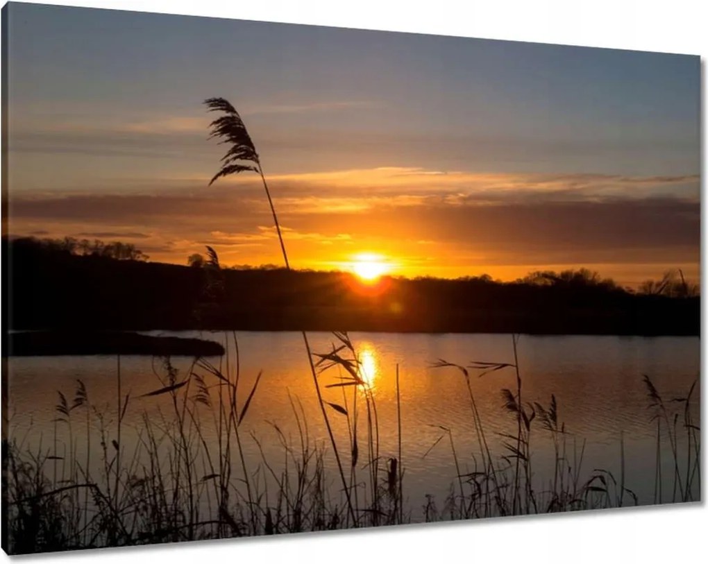 Vászonkép 100x70 Nyugat a tóparton