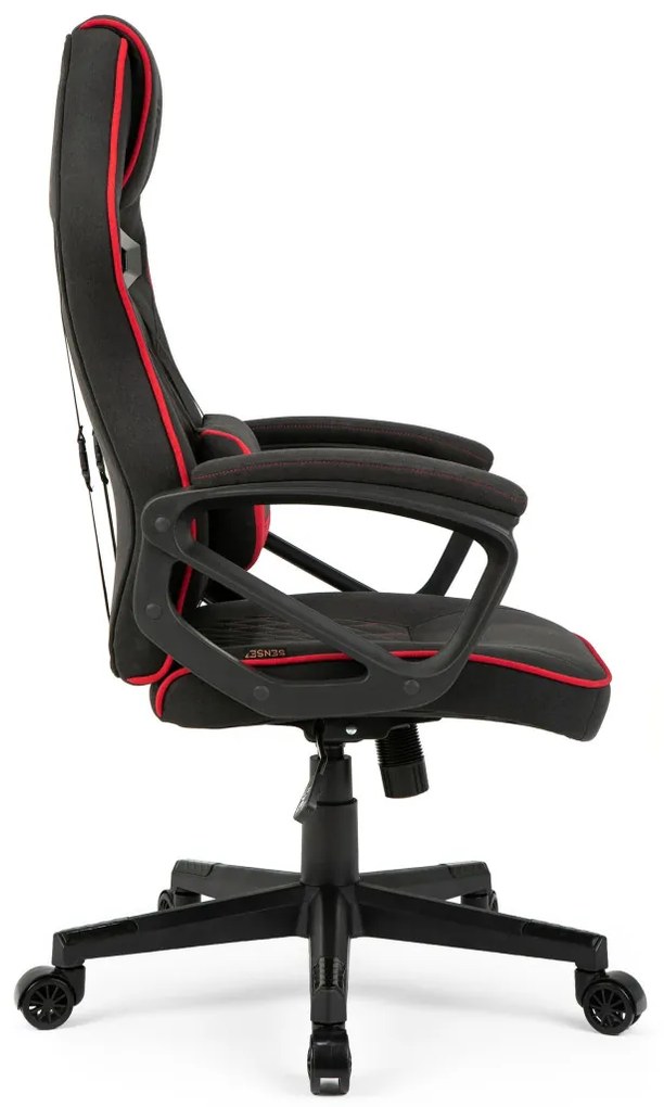 Gamer szék SENSE7 Knight, fekete és piros