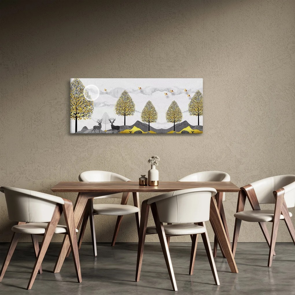Festett szarvas képe (120x50 cm)