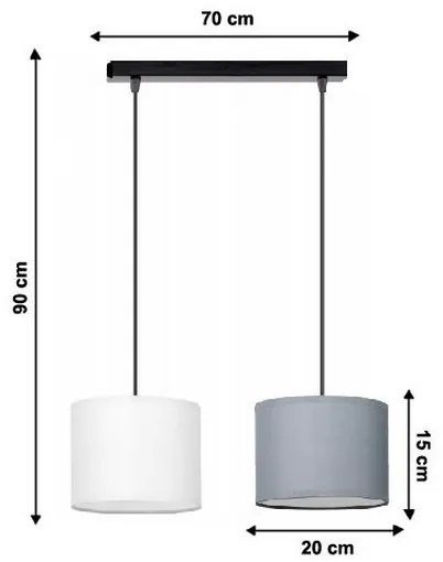 Csillár zsinóron TUZ 2xE27/60W/230V