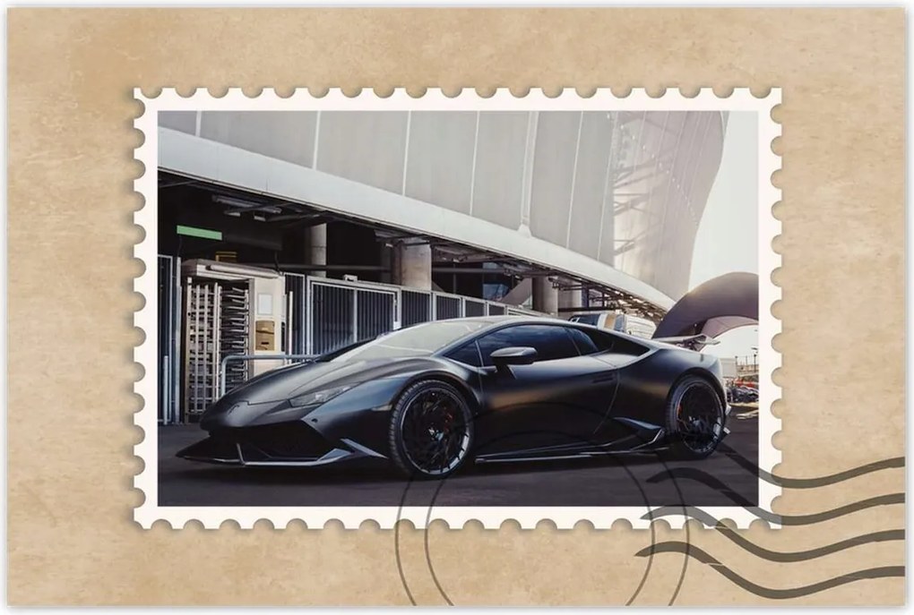 Poszter 60x40 Fekete sportautó