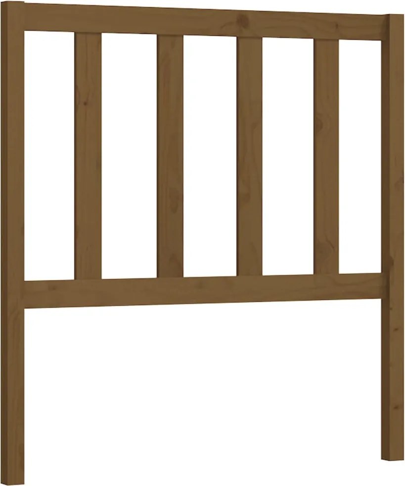 vidaXL mézbarna tömör fenyőfa ágyfejtámla 106 x 4 x 100 cm