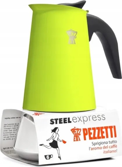 Pezzetti Steelexpress indukciós acél kávéfőző 6 tz 300 ml zöld