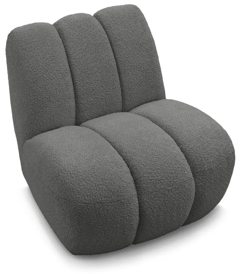 Sötétszürke buklé fotel Janissaire – Bobochic Paris