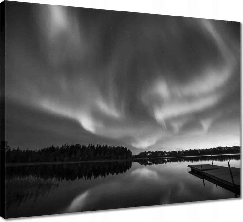 Vászonkép 50x40 Északi fény Kiruna