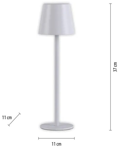 Leuchten Direkt 19250-16-LED Kültéri újratölthető lámpa EURIA LED/3W/5V IP54 fehér