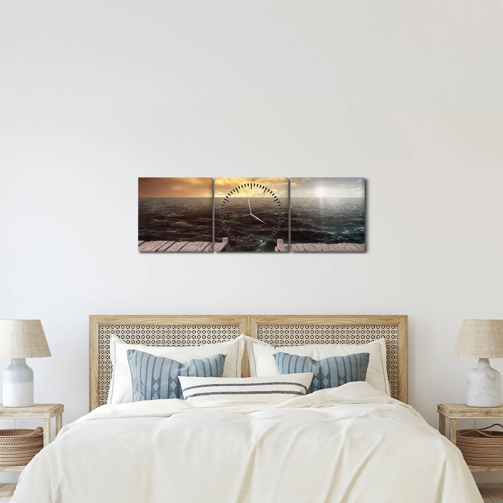 Tenger képe (órával) (90x30 cm)