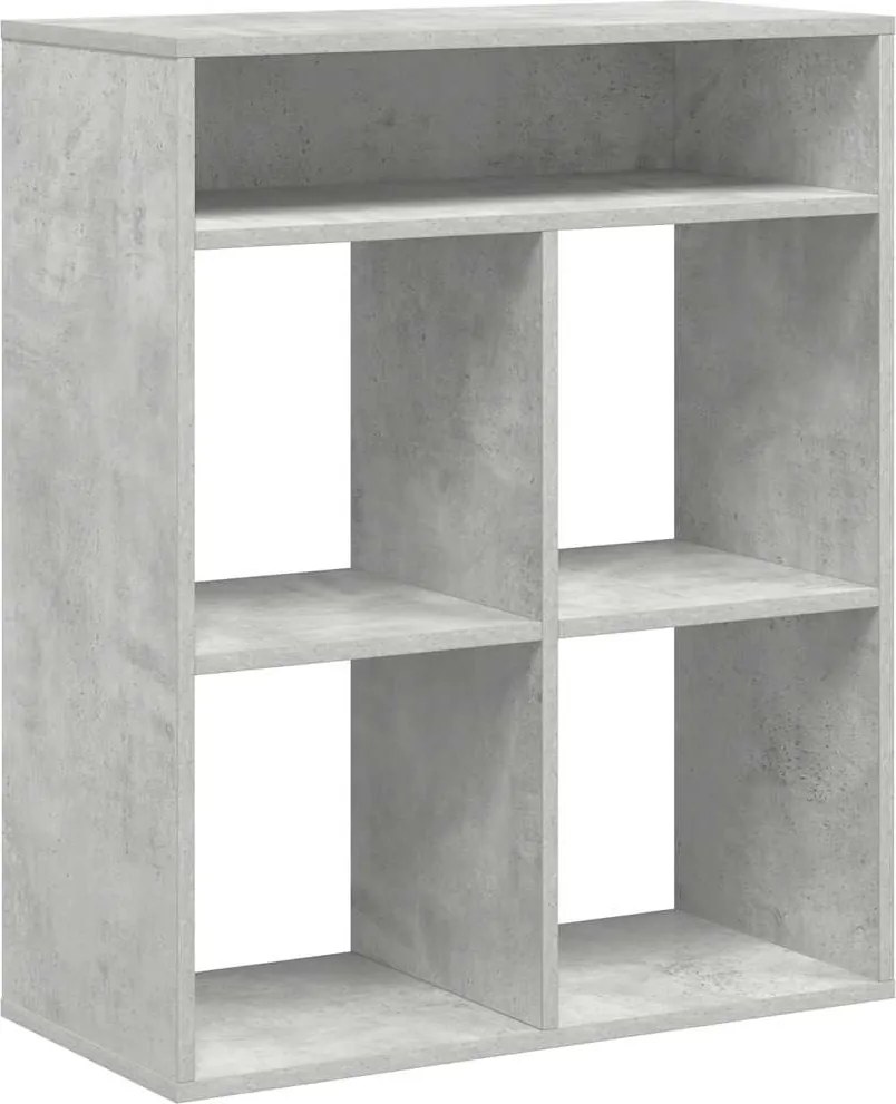 vidaXL könyvszekrény betonszürke 66x31x80 cm szerelt fa
