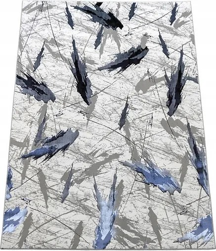 Szőnyeg 160x220 Szürke Gránátalmával Kék Hálószoba Nappali Modern