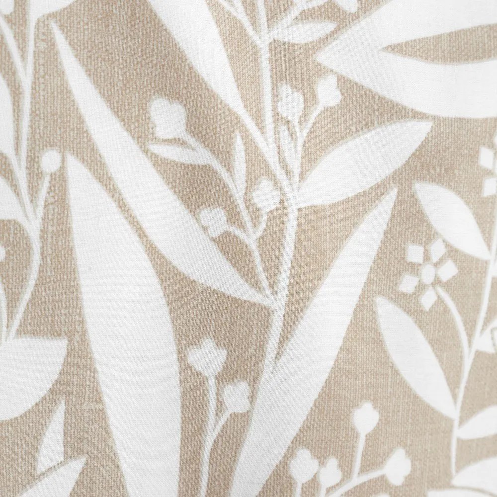 Világosbarna egyszemélyes ágyneműhuzat 135x200 cm Sorrel Leaves – Catherine Lansfield