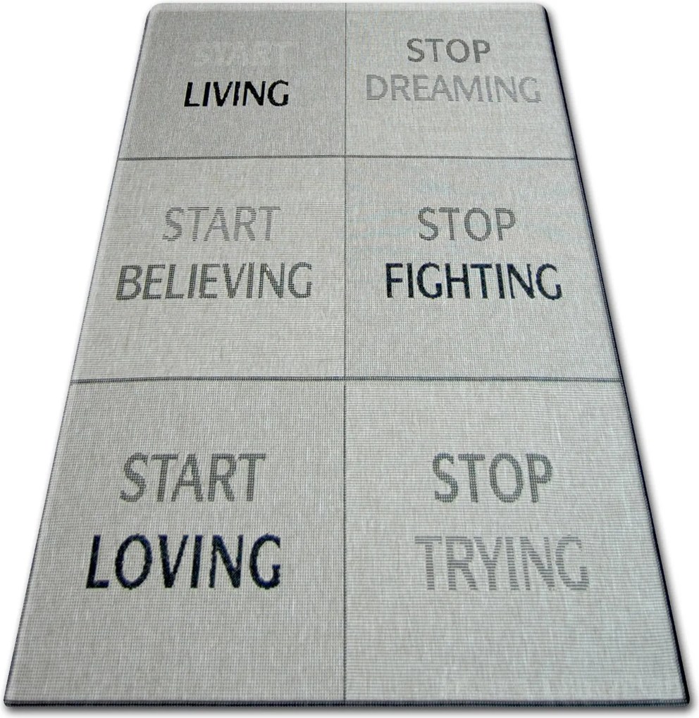 Juta Laposszőnyeg 140x200 Felirat #DEV599