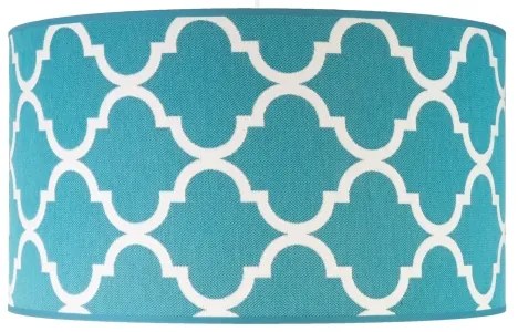 Duolla - Csillár zsinóron MAROKO 1xE27/40W/230V átm. 45 cm türkiz/fehér