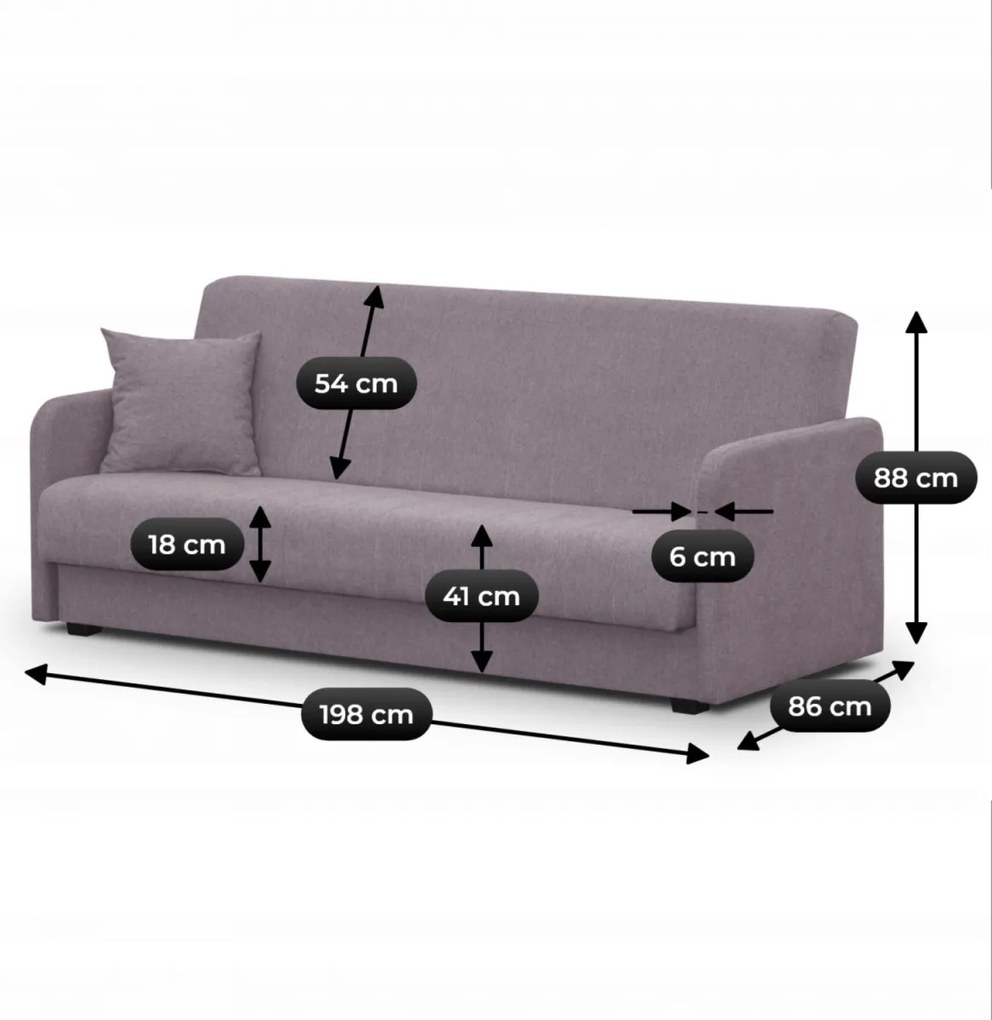 Porto ágyazható kanapé bézs színben