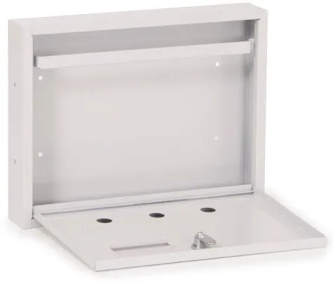 Lépcsőházi Postaláda (Monaco) 310mm X 230mm X 60mm lefele nyíló Fehér