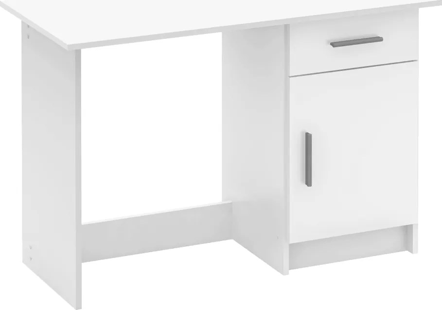 Univerzális PC asztal, fehér, SIRISS NEW