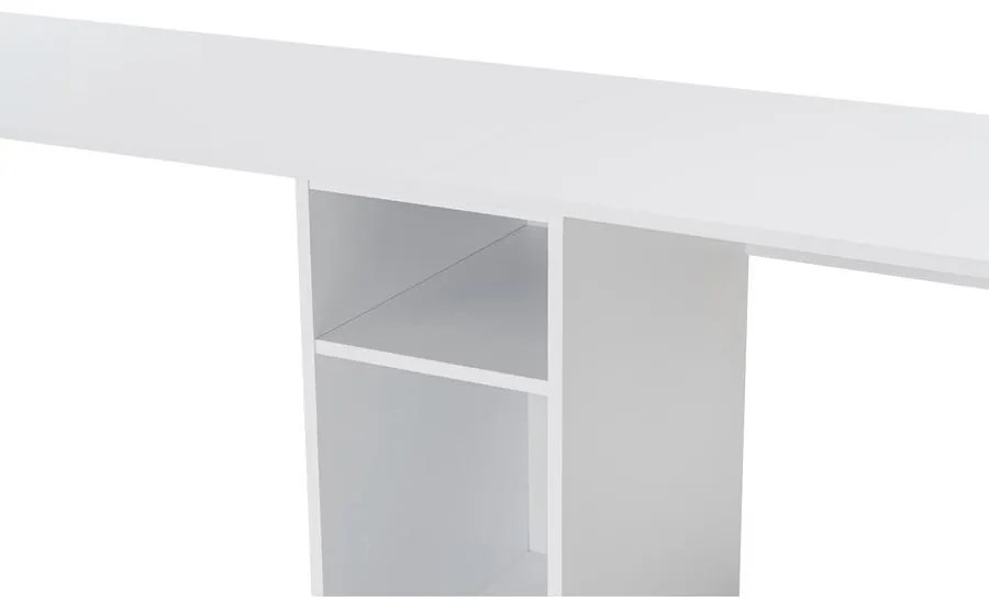 Íróasztal Twin Study Desk - Fehér, Arany