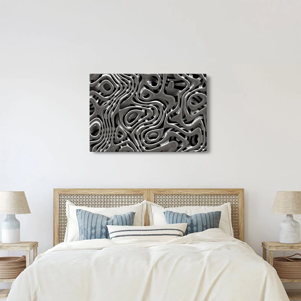 Kép - Fémes absztrakció (90x60 cm)