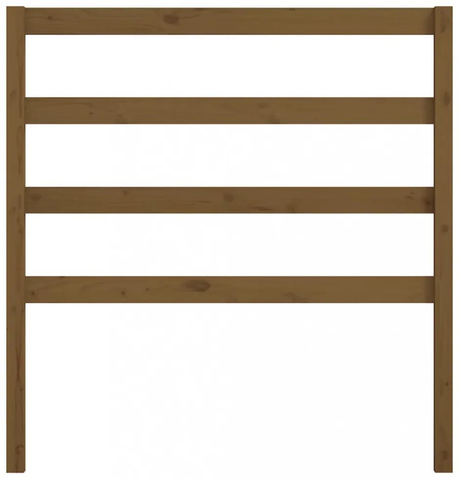 mézbarna tömör fenyőfa ágy fejtámla 81 x 4 x 100 cm