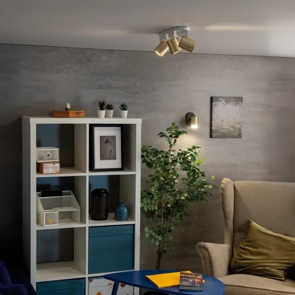 Kanlux 38960 - Fali spotlámpa LAURIN 1xGU10/10W/230V réz/fekete