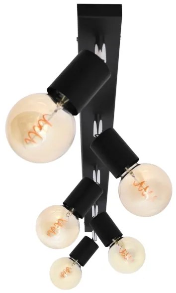 Spotlámpa TUNE 5xE27/20W/230V fekete