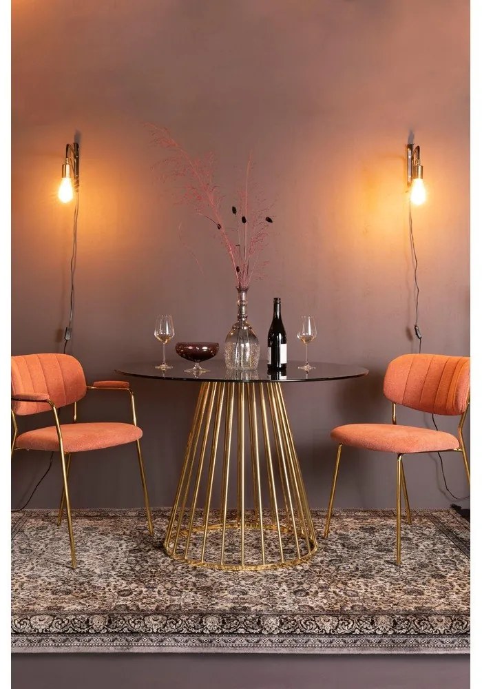 Kerek étkezőasztal üveg asztallappal ø 104 cm Floris – White Label