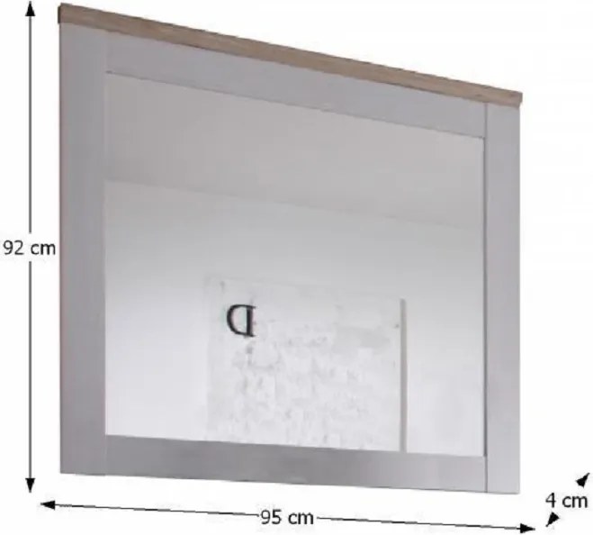 Tükör, fehér/san remo, PROVENSAL