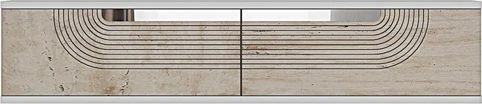Meyra 120 - White, Travertine, Silver