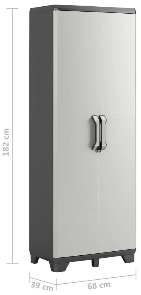 Keter Gear fekete és szürke többcélú tárolószekrény 182 cm