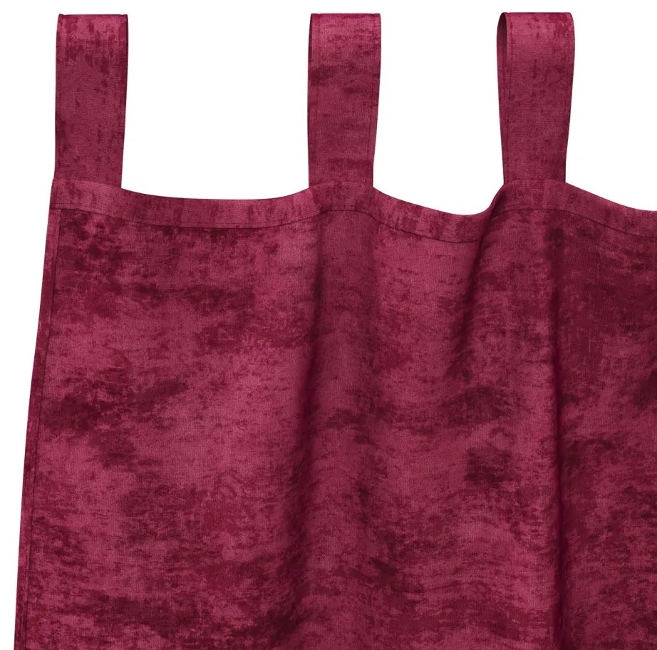 Bársonyos Függönyök 2 db Gombfüllel Burgundi Vörös 225x140 cm