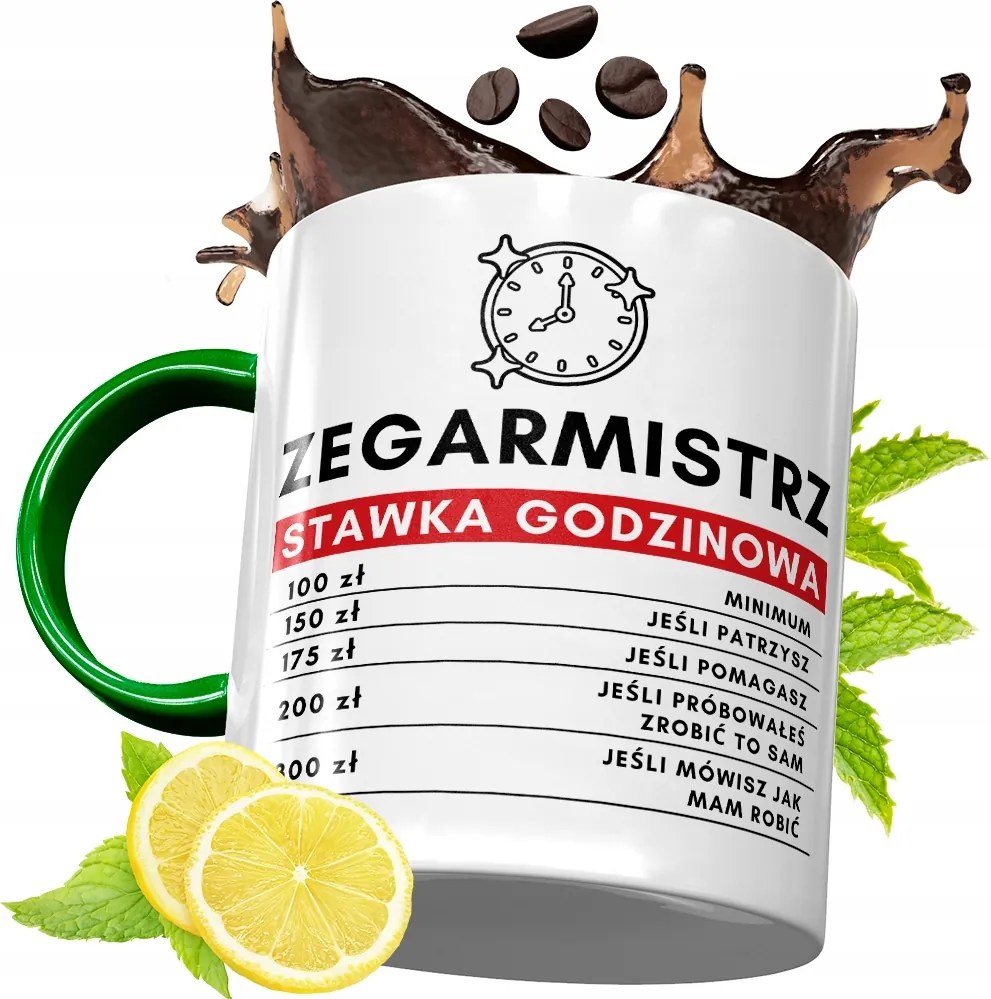 Zöld Bögre Óramesternek Születésnapi Ajándék fényképes nyomtatással