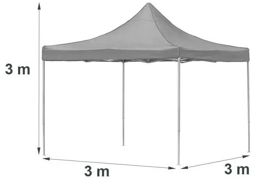 Összecsukható kerti pavilon 3x3 m