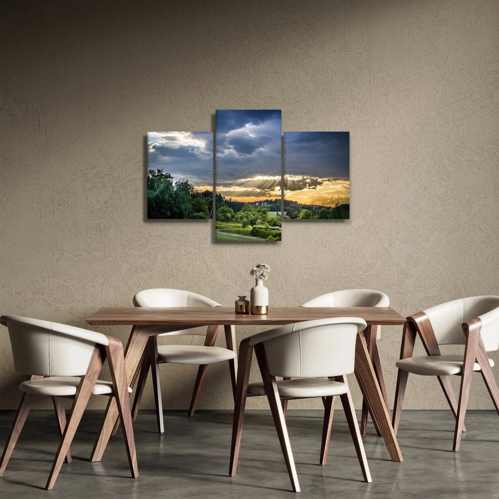 Tájkép sugarakkal (90x60 cm)