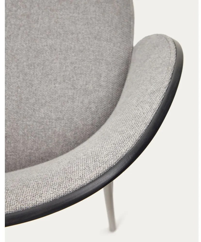 Fekete-szürke bárszék (ülésmagasság 77 cm) Eamy – Kave Home