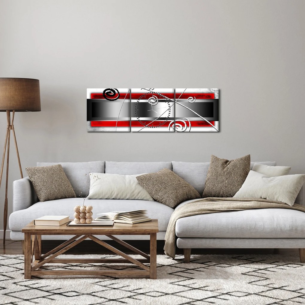 Absztrakt kép (órával) (90x30 cm)