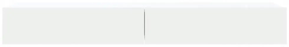 2 db fehér TV-szekrény LED-lámpákkal 60x35x15,5 cm