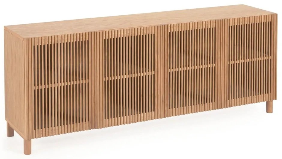 Natúr színű alacsony komód tölgyfa dekorral 180x72 cm Beyla – Kave Home