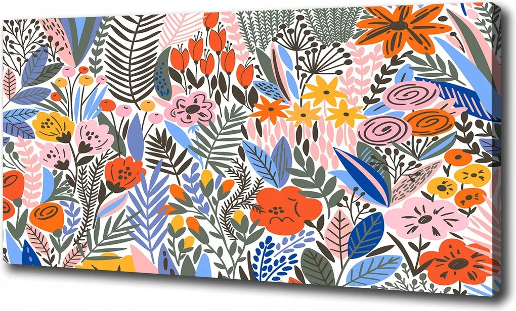 Vászonkép Virágos mintás 100x70 cm