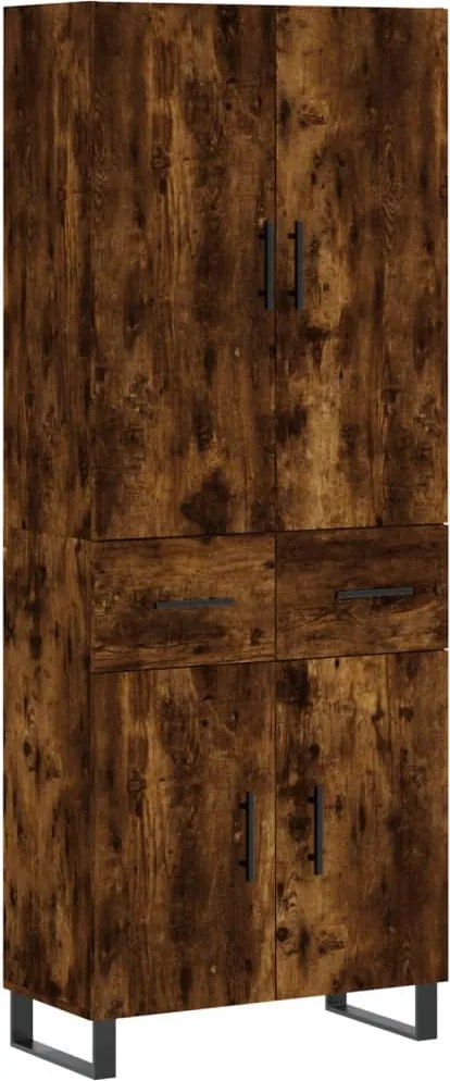 vidaXL füstös tölgy színű szerelt fa magasszekrény 69,5 x 34 x 180 cm