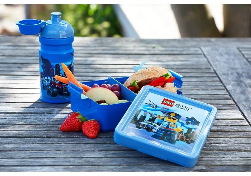 City gyerek kék vizespalack, 390 ml - LEGO®