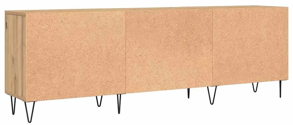 kézműves tölgy színű szerelt fa TV-szekrény 150 x 30 x 50 cm