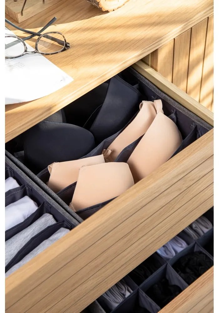Drawer szürke rekeszes fiókrendszerező, 29 x 11 cm - Bigso Box of Sweden