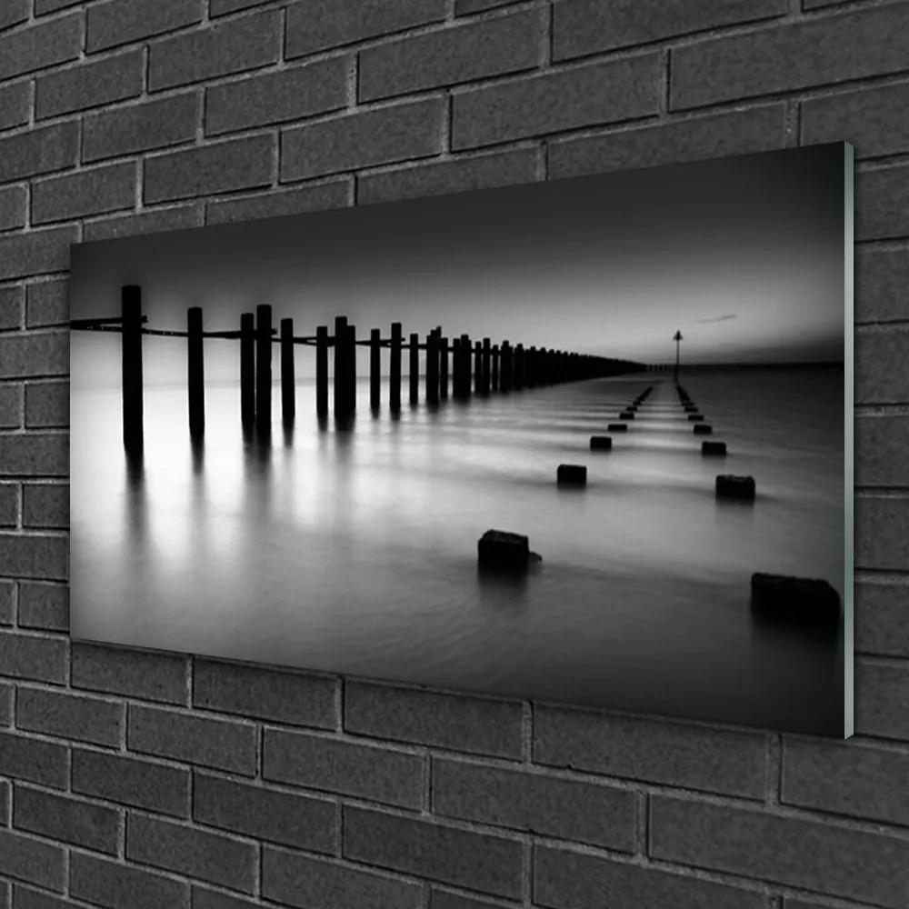 Üvegkép falra Fog Pier Architecture 125x50 cm